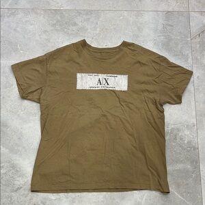 Armani Exchange Men's Brown T-Shirt - Size XL